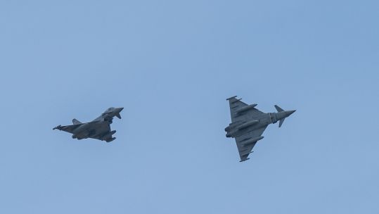 RAF Typhoons deploy to Poland on NATO air policing mission Op Chessman