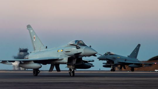 RAF Typhoons from XI (Fighter) Squadron with Royal Australian Air Force Darwin 170724 CREDIT RAF