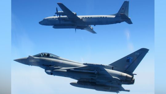 RAF Typhoons intercept Russian Air Force IL-20 COOT A and 2x Su-27 FLANKER B 15062023 CREDIT RAF.jpg_.jpg