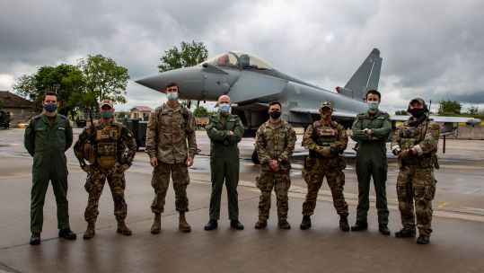 RAF Typhoons on NATO Air Policing mission support US and Italian JTAC exercise in Romania 25052021 CREDIT RAF
