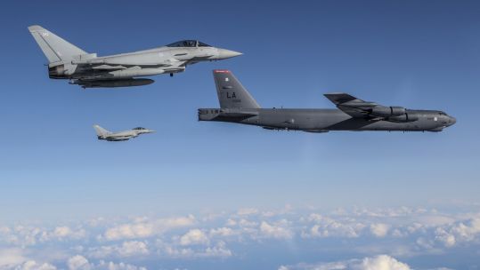It is the second exercise between the two aircraft this year (Picture: RAF).