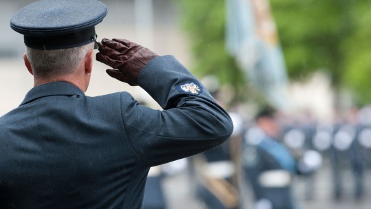 RAF Warrant Officer salute 2014