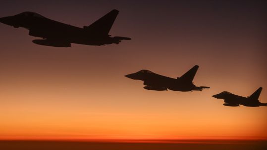 RAF Typhoons, Voyager and A400M aircrafts have deployed to Australia with the French Air and Space Force (Picture: Royal Air Force)