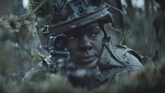 Black female soldier features in RAF advert mocking stereotypes.