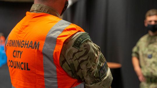 Cover image: RAF personnel have begun to help Birmingham City Council with its coronavirus testing programme (Picture: Birmingham City Council). 
