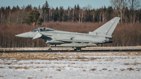 RAF personnel operating Typhoon fast jets in Estonia 060323 CREDIT RAF 2