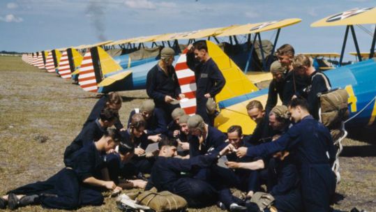 RAF pilots in training colour (Picture: IWM).