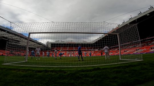 RAF v Army & Navy men at Old Trafford GoPro goal Credit BFBS dATE 31052024.jpg 