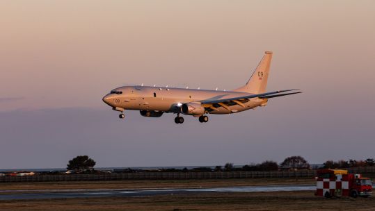 RAF's ninth and final P-8A Poseidon arrives at RAF Lossiemouth 110122 CREDIT RAF LOSSIEMOUTH, TWITTER