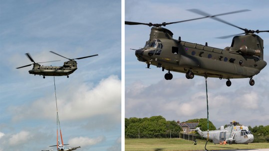 RAF Chinook airlift