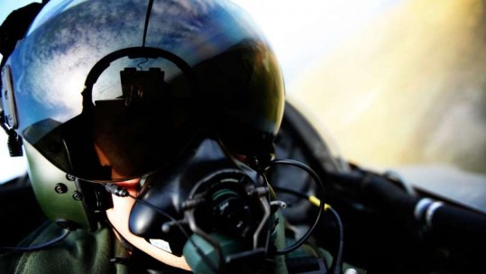 RAF member in Tornado aircraft