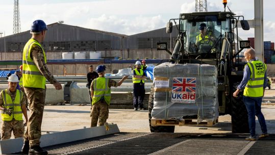 RFA Lyme Bay has delivered nearly 90 tonnes of UK humanitarian aid to Egypt, bound for civilians in Gaza 02012024 CREDIT MOD.jpg