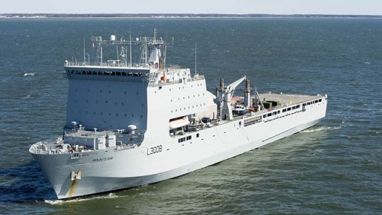 Library picture showing RFA Mounts Bay on exercise off the coast of the US (Picture: Royal Navy).