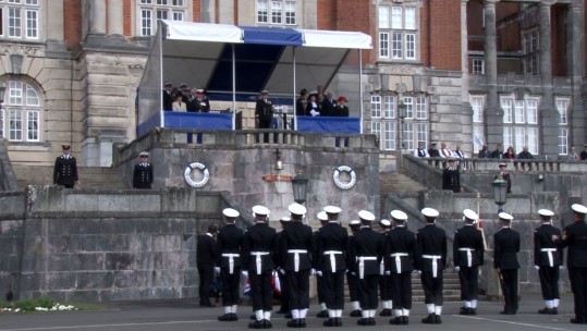 Royal Visit For Newly Commissioned Royal Navy Officers 