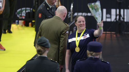 Rachel Williamson celebrates medal win at Invictus Games Credit Help for Heroes DATE 19042022.jpg 