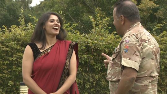 Raksha Bandhan saw the forces celebrate with community members. 