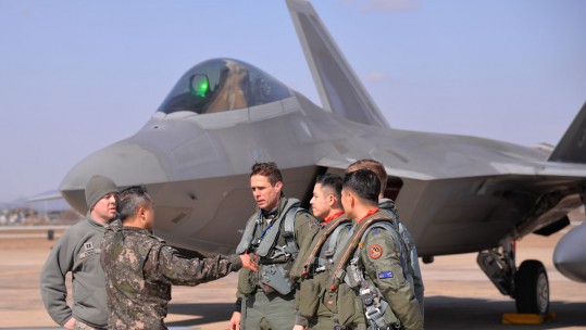 USAF F-22 Raptors Deployed To South Korea 