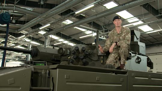 Rare access to the British Army's advanced Ajax land vehicle 15112023 CREDIT BFBS