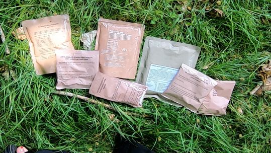A selection of ration packs 