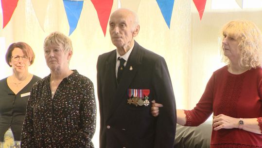 Ray Mellors receiving Legion d'honneur