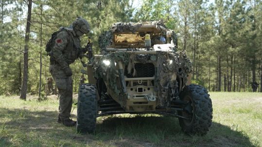 Razor vehicle, which is usually reserved for US Special Forces, being used on Exercise Rattlesnake in the US
