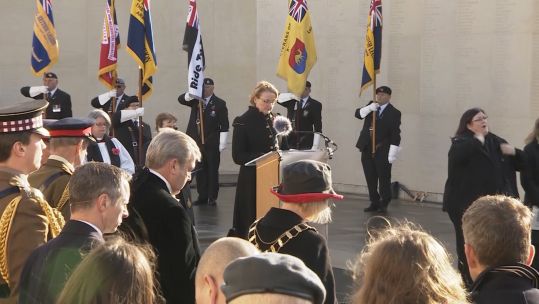 Reading at NMA remembrance service 111119 CREDIT BFBS.jpg 