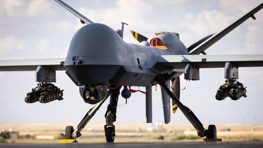 The Reaper MQ-9A and its load of Hellfire missiles make a potent weapon system