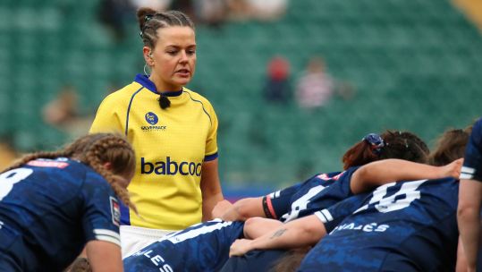 Rebecca Piddlesden as main referee for Army v Navy 2024 at Twickenham Credit Alligin Photography.jpg