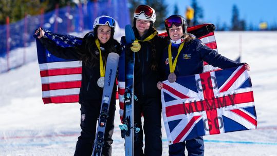 Rebecca Preece winning bronze in Alpine Skiing at the Invictus Games in Whistler CREDIT Invictus Games Foundation DATE 11022025.jpg