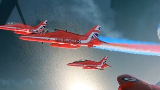 Red Arrows Cockpit footage taken during Bournemouth Air Show 02092023 CREDIT Red Arrows