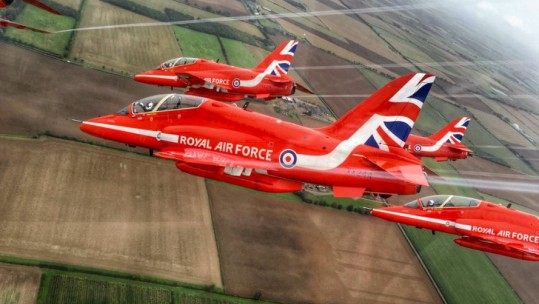 Red Arrows Show Off Manoeuvres Ahead Of Historic Tour