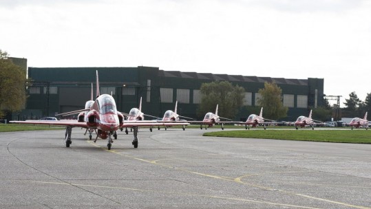 Red Arrows at RAF Scampton