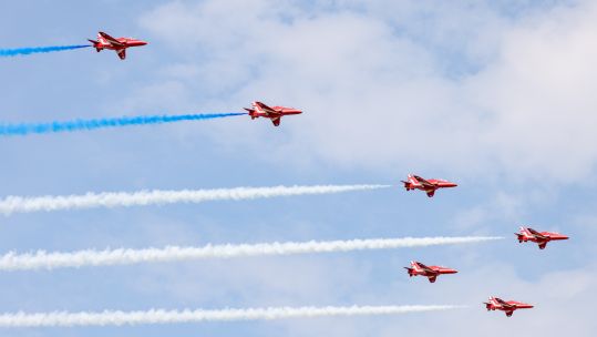 Red Arrows at the RAF Cosford Air Show in 2023