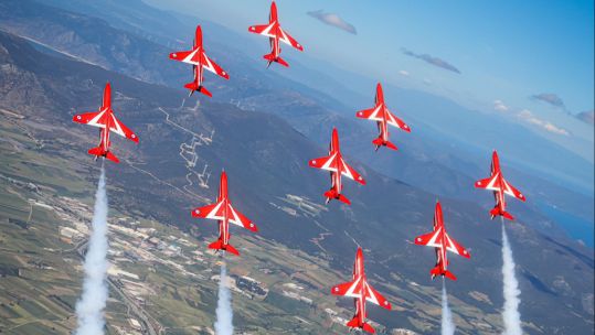 Red Arrows pre-season training Greece Exercise Springhawk 010524 CREDIT RED ARROWS X
