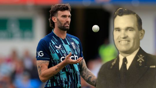 Reece Topley and his grandad CPO Thomas Topley. Reece image NO REUSE Image ID 2JJ8EJY CREDIT News Images LTD CPO Topley image CREDIT Topley family