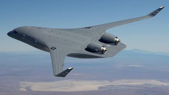 Rendering of JetZero blended wing body prototype aircraft selected by DAF 160823 CREDIT US AIR FORCE