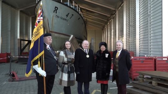 Rescue Motor Launch RML 497 arrives at The National Museum of the Royal Navy Hartlepool Credit handout photo 280119