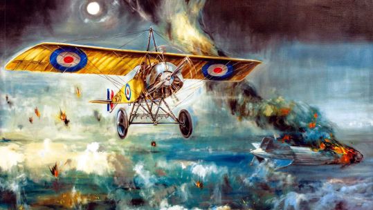Royal Naval Air Service pilot Rex Warneford became famous for destroying a Zeppelin during the First World War, earning the first aerial Victoria Cross (Picture: Royal Navy)