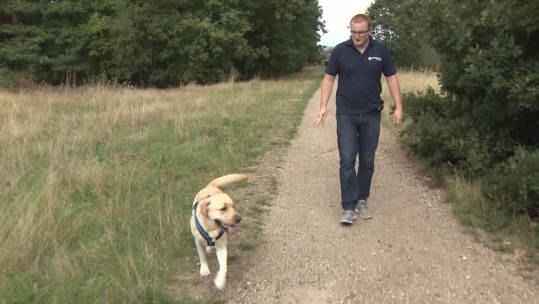 Richard Mearns and Ziggy the dog