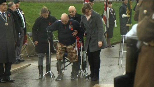 Double Amputee Rick Clement Achieves Dream Of Walking To Cenotaph