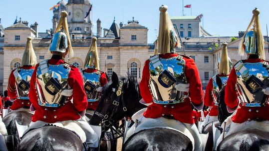 Riders and their horses from Household Cavalry Mounted Regiment HCMR Horse Guards 100617 CREDIT MOD