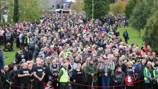 Riders during Ride to the Wall