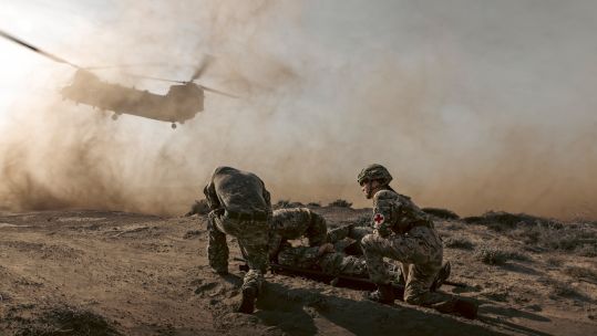 Royal Air Force Medical Emergency Response Team prepare to EVAC 10112023 CREDIT MOD