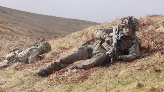 Royal Anglian soldier training for Kenya deployment CREDIT FORCES NEWS