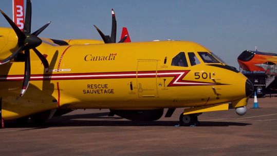Royal Canadian Air Force CC295 Kingfisher aircraft RIAT 220724 CREDIT BFBS.
