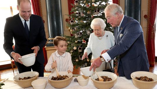 Cover image: Prince William, Prince George, Queen Elizabeth II and Prince Charles mix the Christmas puddings at Buckingham Palace last year (Picture: Chris Jackson/PA Wire/PA Images).