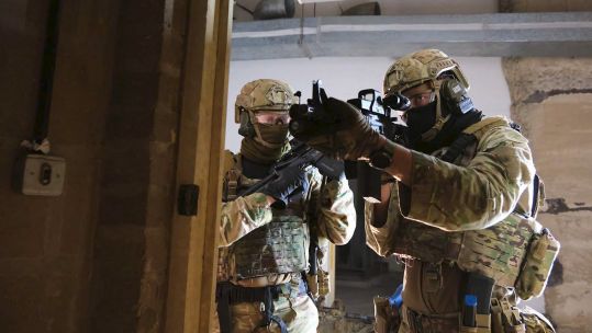 Royal Marines 42 Commando FCT train in Corsham Tunnels used during 1950s cold war nuclear ahead of Mediterranean deployment 081020 CREDIT Royal Navy