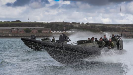 Marines training off the coast of Pembrokeshire (Picture: MOD).