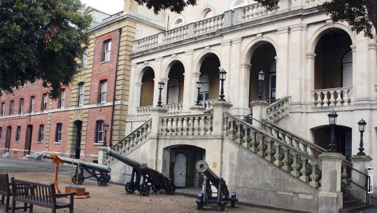 Cover image: The entrance to the former museum building in Portsmouth (Picture: Royal Navy).
