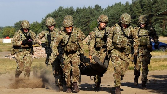 Royal Marines train at a Dutch infantry school near Arnhem (Image: Royal Navy)